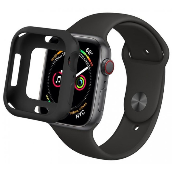 

Силиконовый чехол Coteetci TPU Case чёрный для Apple Watch 4 44mm