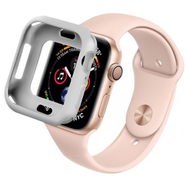 

Силиконовый чехол Coteetci TPU Case серый для Apple Watch 4 44mm