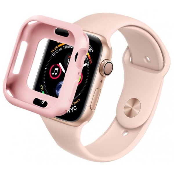 

Силиконовый чехол Coteetci TPU Case розовый для Apple Watch 4 44mm