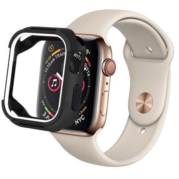

Полиуретановый чехол Coteetci PU+TPU Case белый + черный для Apple Watch 4 40mm