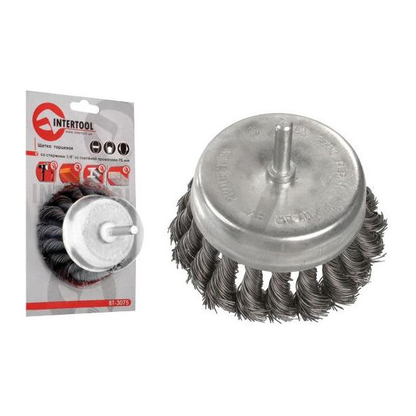 

Щетка чашечная 75 мм, для дрели 1/4 Intertool BT-3075