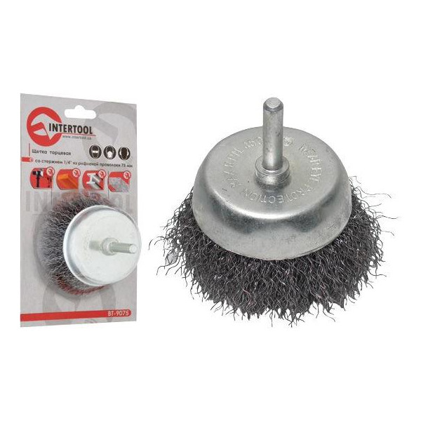 

Щетка чашечная 100 мм, для дрели 1/4 Intertool BT-9100