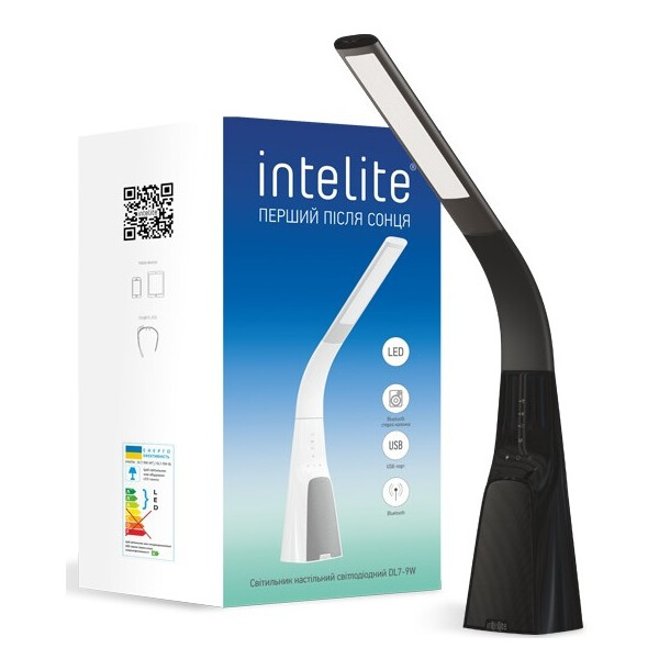 

Настольная лампа Intelite DL7 9W (USB димминг температура звук) черная (DL7-9W-BL)