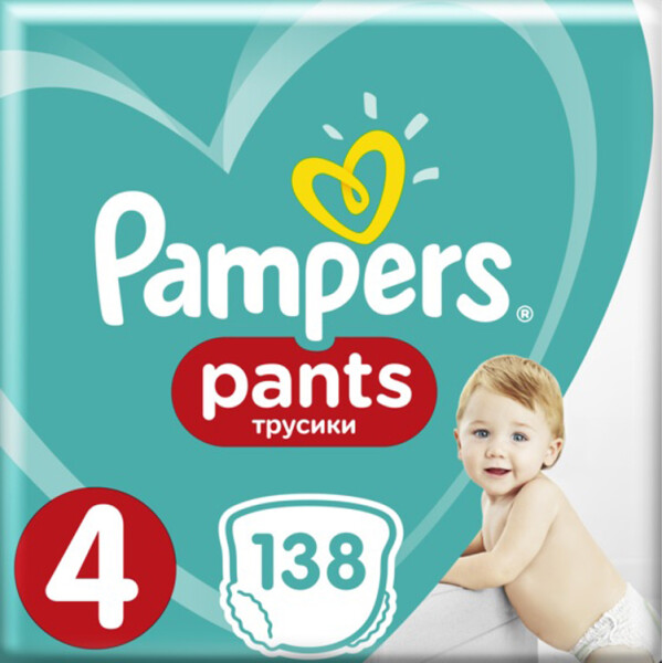 

Набор подгузников-трусиков Pampers Pants 4 (9-15 кг), 138 шт. (3 уп. по 46 шт.)