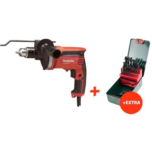 

Ударная дрель Makita M8100 + набор сверл по металлу HSS-R Promotion (25 шт.) (M8100X)