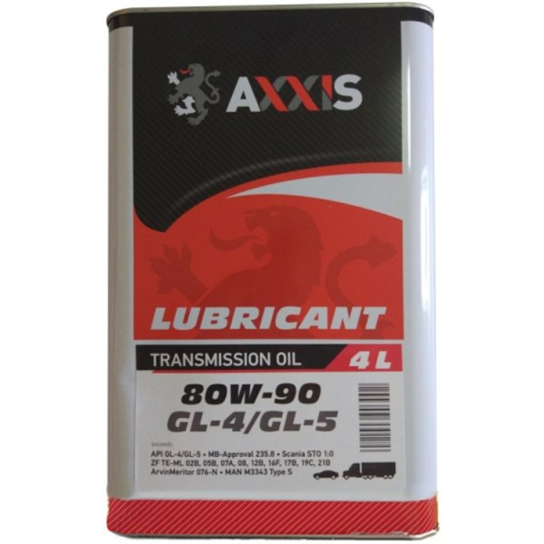 

Трансмиссионное масло AXXIS 80W-90 GL-4 / GL-5 4л