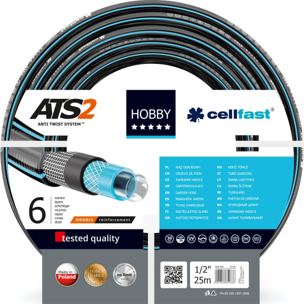

Шланг поливочный Cellfast Hobby ATS 25 м 1/2" (16-200)