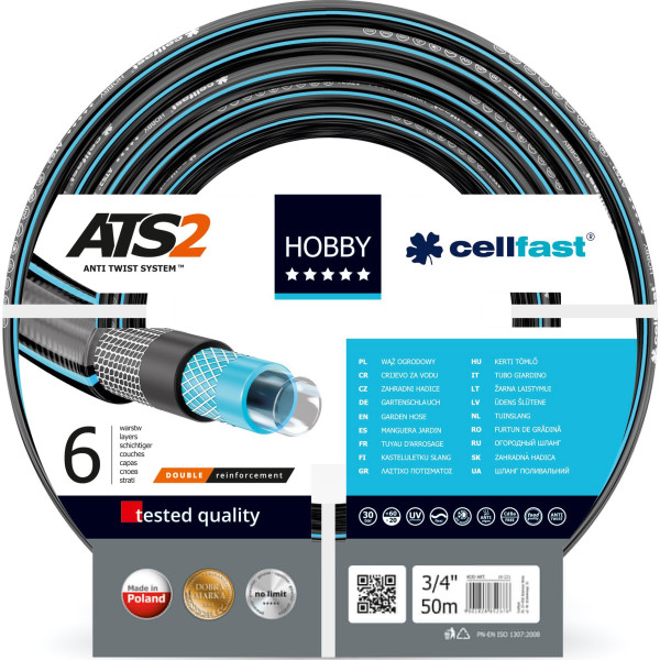 

Шланг поливочный Cellfast Hobby ATS 50 м 3/4" (16-221)