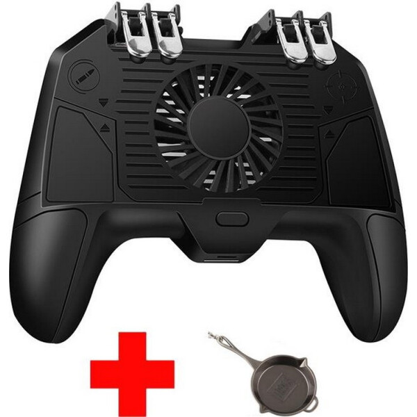 

Беспроводной геймпад триггер для смартфонов Union PUBG Mobile F88 Original с вентилятором и аккумулятором на 2000 mAh Black