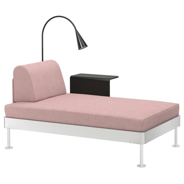 

Шезлонг IKEA DELAKTIG со столиком и лампой светло-розовый (092.893.32)