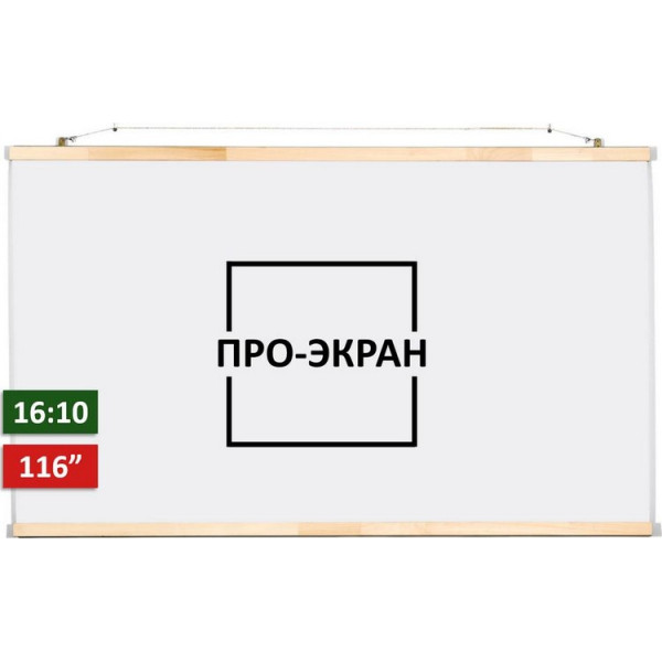 

Проекционный экран ПРО-ЭКРАН 250 на 156 см (16:10), 116 дюймов