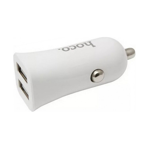 

Автомобильное зарядное устройство 2USB Hoco Z12 White + USB Cable iPhone (2.4A)