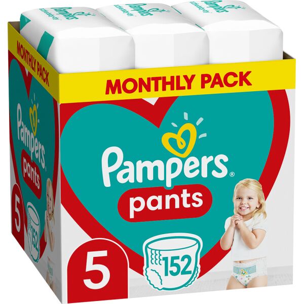 

Подгузники - трусики Pampers Pants Размер 5 (12-17 кг), 152 шт (8006540068601)