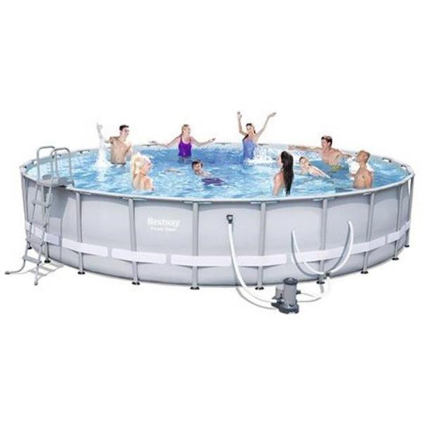 

Каркасный бассейн Bestway 56705 (671х132, карт. фильтр, лестница, подложка, тент)