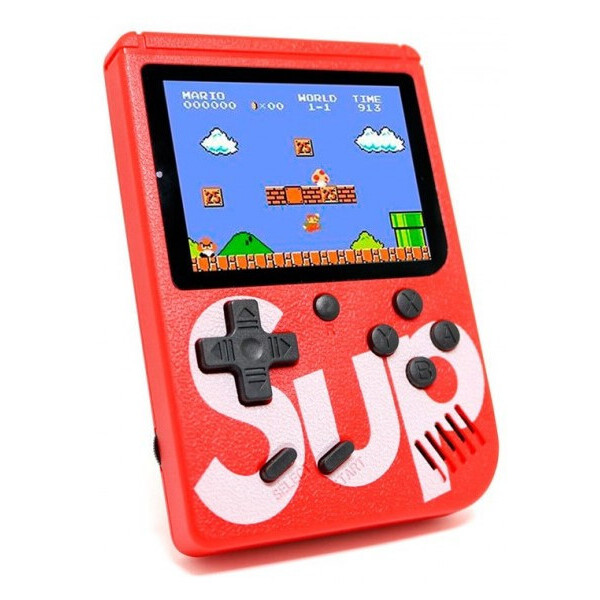

Портативная игровая ретро консоль ПРИВЕТ из 90 ых SUP GAME BOX красная