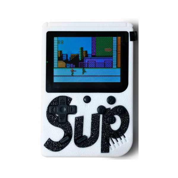 

Портативная игровая ретро консоль ПРИВЕТ из 90 ых SUP GAME BOX белая