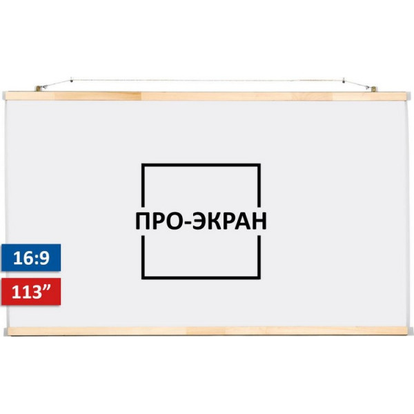 

Проекционный экран ПРО-ЭКРАН 250 на 140 см (16:9), 113 дюймов