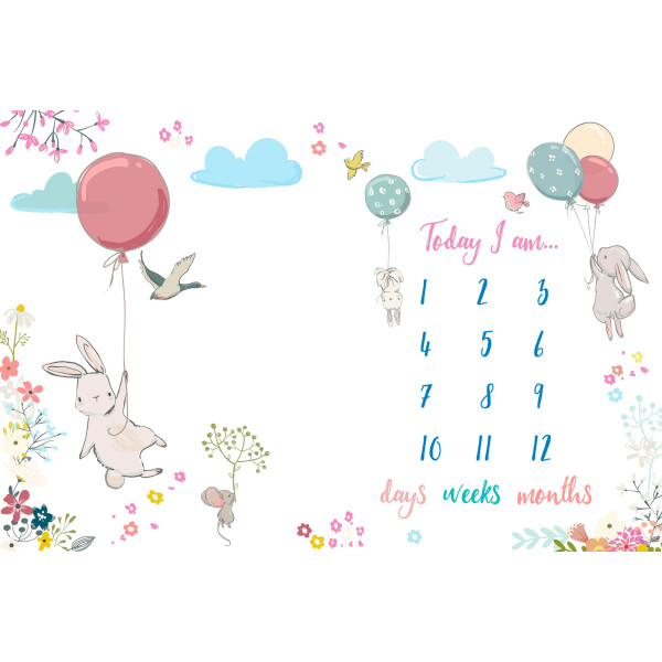 

Плед фотофон Baby Foto Fon Кролики для детей от 0 до 12 мес 100 × 150 см (Пл-к-ф)