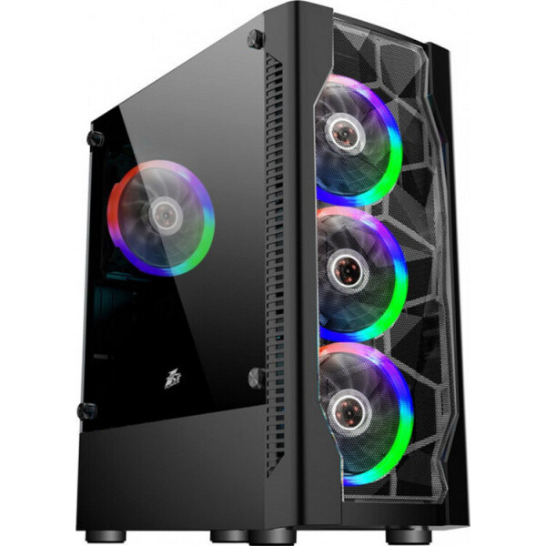 

Корпус 1stPlayer D4-BK-R1 Color LED Black без БП
