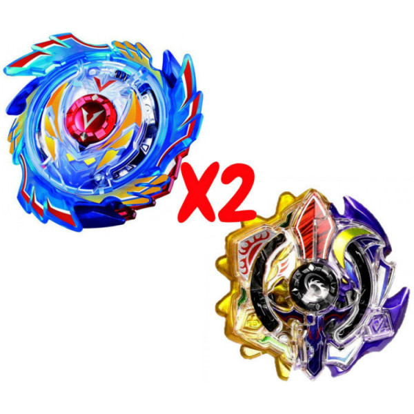 

Набор волчков BEYBLADE (Бейблейд) God Valkyrie V3 B-73 (Божественный Волтраек) VS Трансформер Солнце и Луна Sun And Moon God Duo B-00 с пускателями