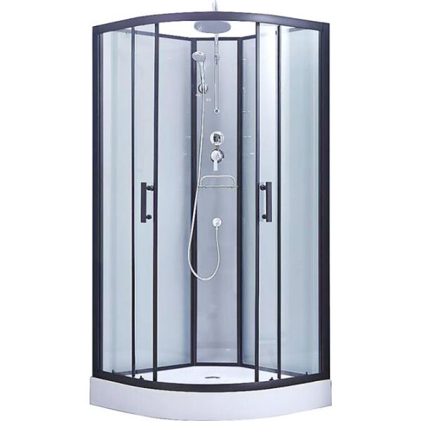 

Душевой бокс Lidz Majatek SB90x90.BLA.LOW.TR, прозрачный, черный