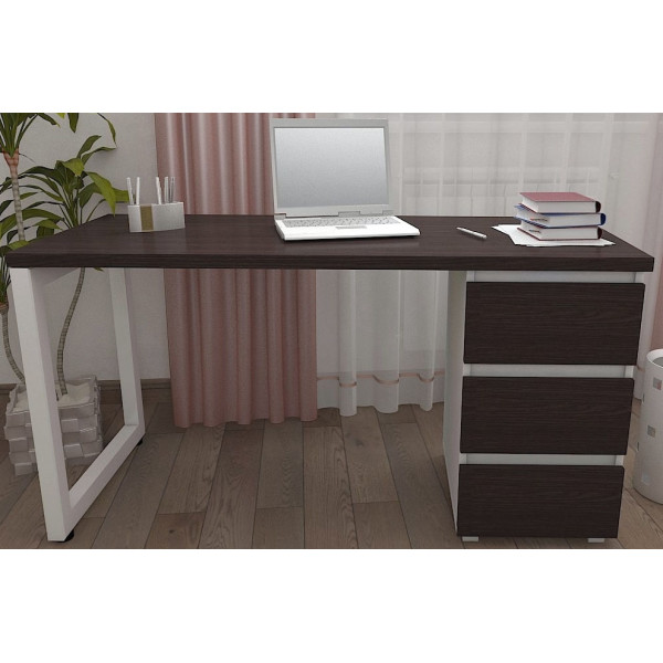 

Стол Тавол КС 8.3 со стационарной тумбой металл опора белая 140смх60смх75см ДСП 32 мм Венге