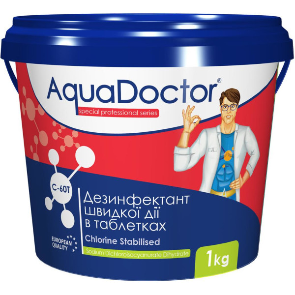 

Хлор AquaDoctor C-60T 1 кг. в таблетках