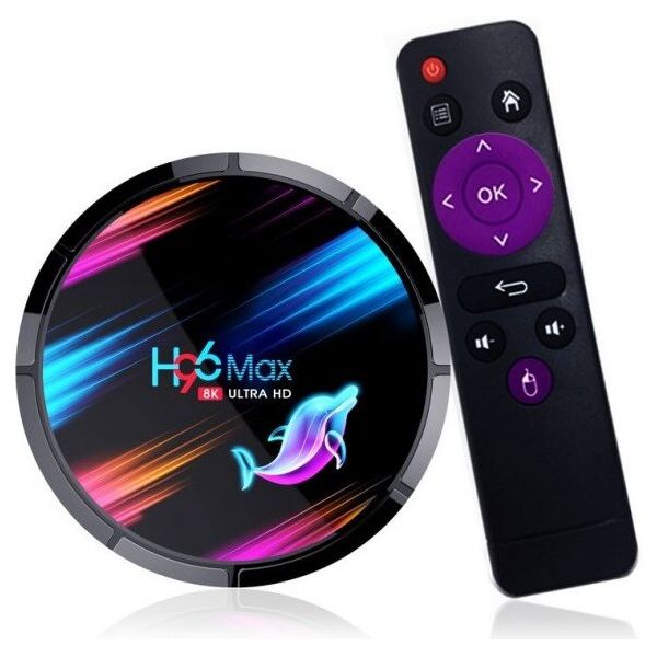 

ТВ Андроид приставка H96 Max X3, 4/64 GB, 4 ядра Amlogic S905X3, видео 8K Ultra HD, Android 9