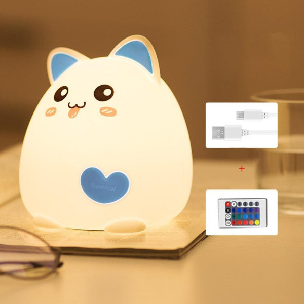 

Ночник 3DTOYSLAMP Super cat голубой с пультом ДУ