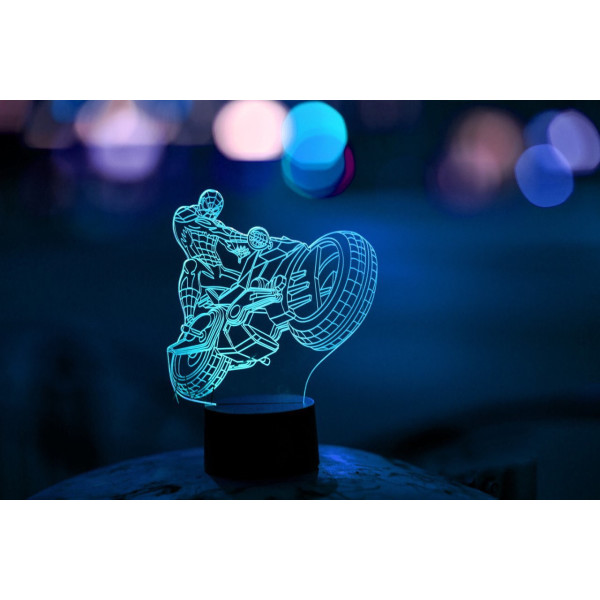 

Ночник 3DTOYSLAMP Человек-паук на мотоцикле