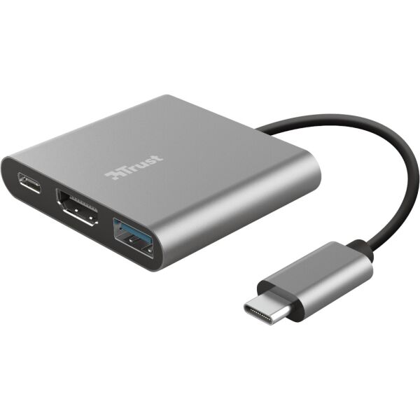 

Адаптер Type C -> HDMI/Type C/USB Trust Dalyx Aluminium (23772)