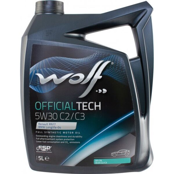 

Масло моторное WOLF 5W-30 OFFICIALTech C2/C3 5л (8332579)