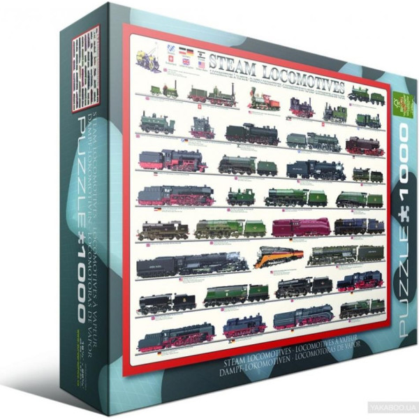 

Пазл Eurographics Паровозы, 1000 элементов (6000-0090)