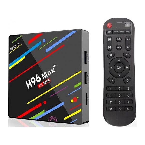 

ТВ Андроид приставка H96 Max Plus,четырехъядерный, ARM Cortex-A53 - 4 ГБ DDR3 32 ГБ видио 4K, Android 9