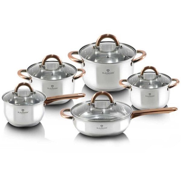 

Стальной набор посуды Blaumann Gourmet Line 10 предметов (BL-3420)