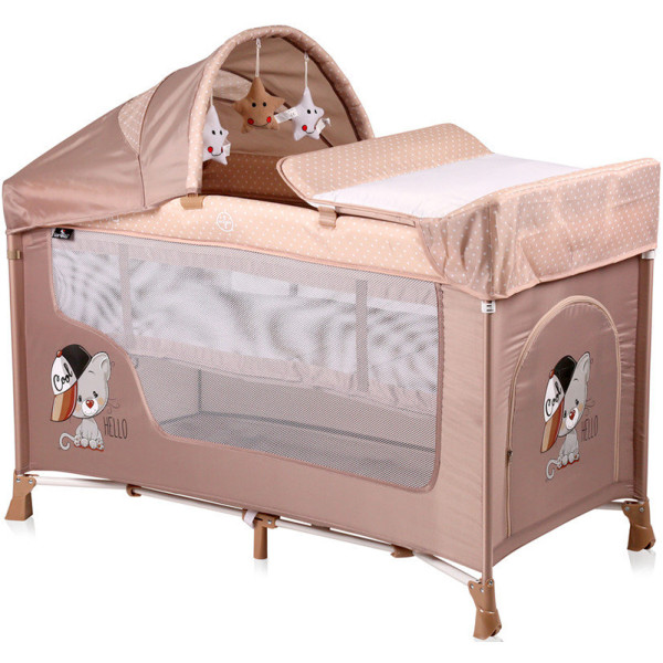 Манеж Bertoni SAN REMO 2L ROCKER (beige cool cat)