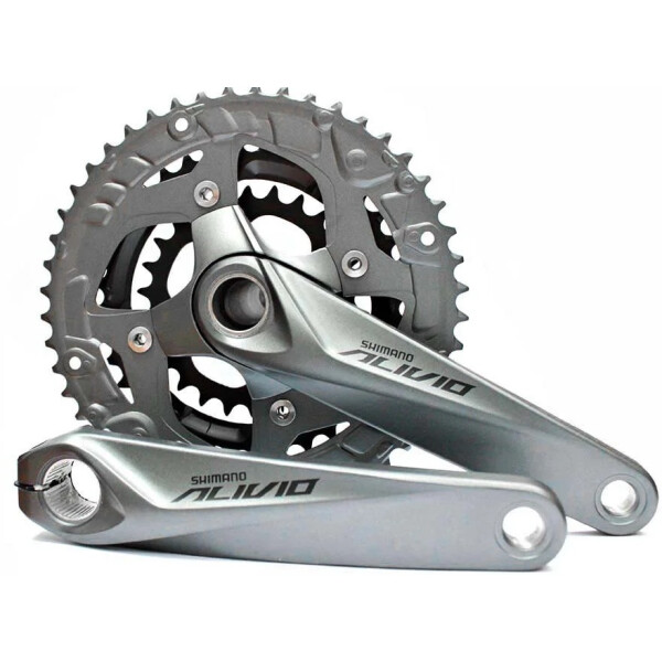 

Shimano FC-M4060 Alivio 48/36/26T, 9ск. 175мм, без каретки SM-BB52B, серые