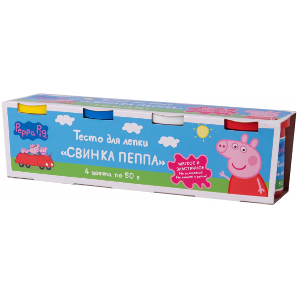 

Тесто для лепки Перо Peppa Pig СВИНКА Пеппи (4 банок по 50г)