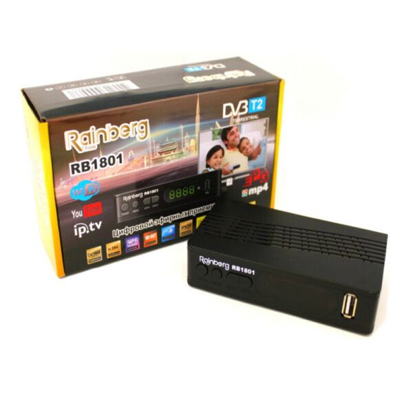 

Приставка Smart TV Тюнер Т2 ТВ ресивер DVB-T2 Rainberg RB-1801 с поддержкой Wi-Fi