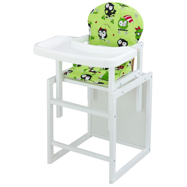 

Стульчик-трансформер Babyroom Пони-240 белый пластиковая столешница зеленый (совы)