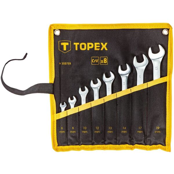

Ключи гаечные TOPEX 6-19 мм, Набор 8 ед. (35D759)