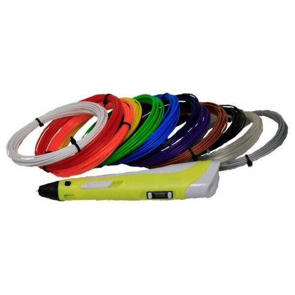 

Набор 3D ручка и 12 цветов по 20 метров PLA-филамент (240 метров + 3D ручка)