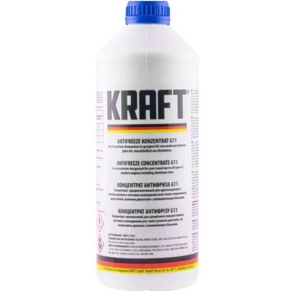 

Антифриз концентрат G11 KRAFT (синий) 1,5л (KF101)
