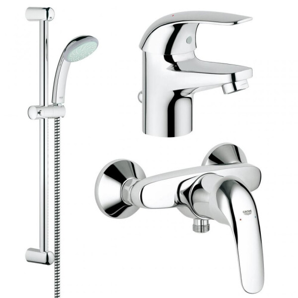 

Набор смесителей для душа Grohe Euroeco 3 в 1 (23262000+32740000+27853000), 123232S