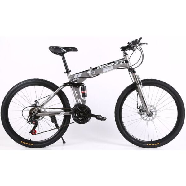 

Велосипед двухколесный складной BeGasso Soldier с колесами 26 и рамой 17 на рост 155-185 см, Серый