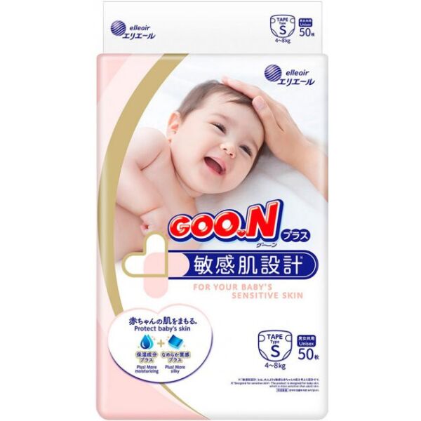 

Подгузники GOO.N Plus для детей 4-8 кг, размер S, 50 шт. (4902011843347)