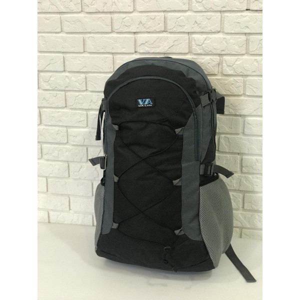 

Рюкзак туристический VA T-09-2 (55л) черный с серым (009234)