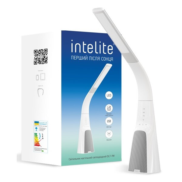 

Настольная лампа Intelite DL7 9W (USB димминг температура звук) белая (DL7-9W-WT)
