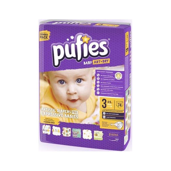 

Подгузники Pufies Art&Dry Midi 3 (4-9 кг), 74 шт.