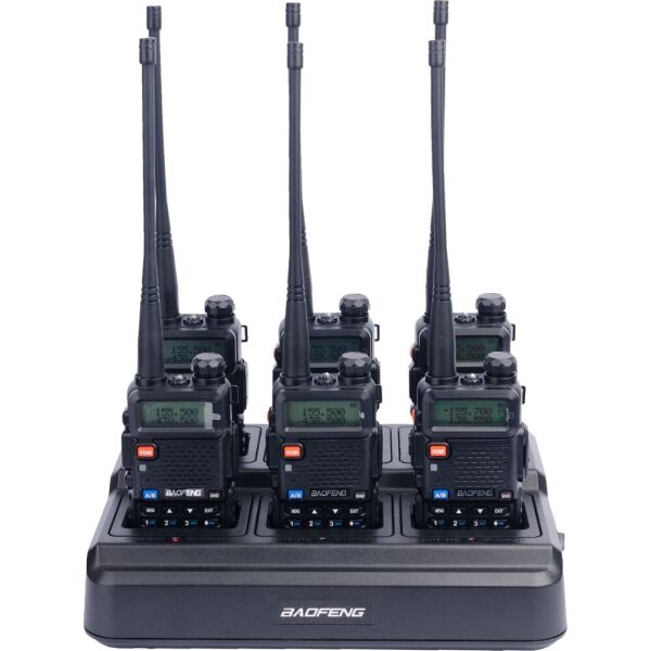 

Baofeng UV-5R Black SIX PACK + Зарядный комплект (BL-5X6 + 6 АКБ BL-5)
